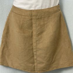 Skirt with back zipper  Camel