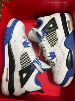 Kids Jordan 4 motor sport blue