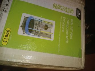 Kids 55" Trampoline With Enclosure Unopened Jn Box
