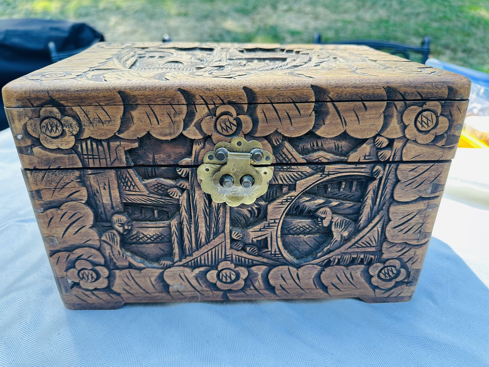 Hand Carved India Camphor Boxes