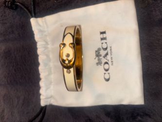 Coach Gold-Tone Enamel Bangle Bracelet