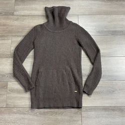 ROOTS Turtleneck Sweater Sz XS Wool Blend Knitted Brown 