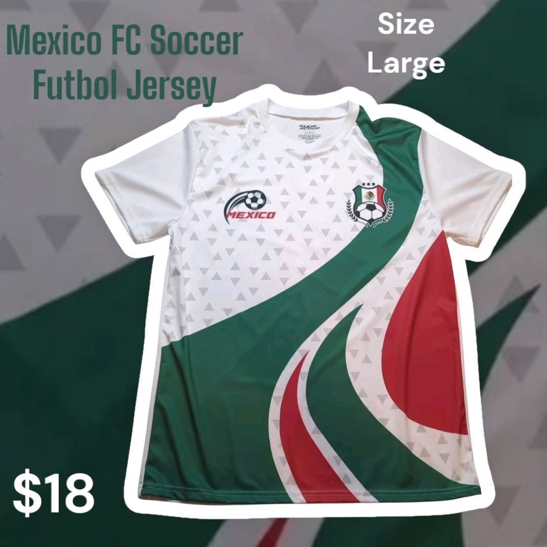 Fast Action Replica Mexico FC Soccer Futbol Jersey, size Large (White) Show your support for Mexico's national soccer team with this Fast Action repl