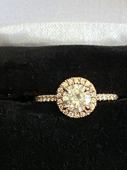 Engagement Ring Rose Gold .60 carat