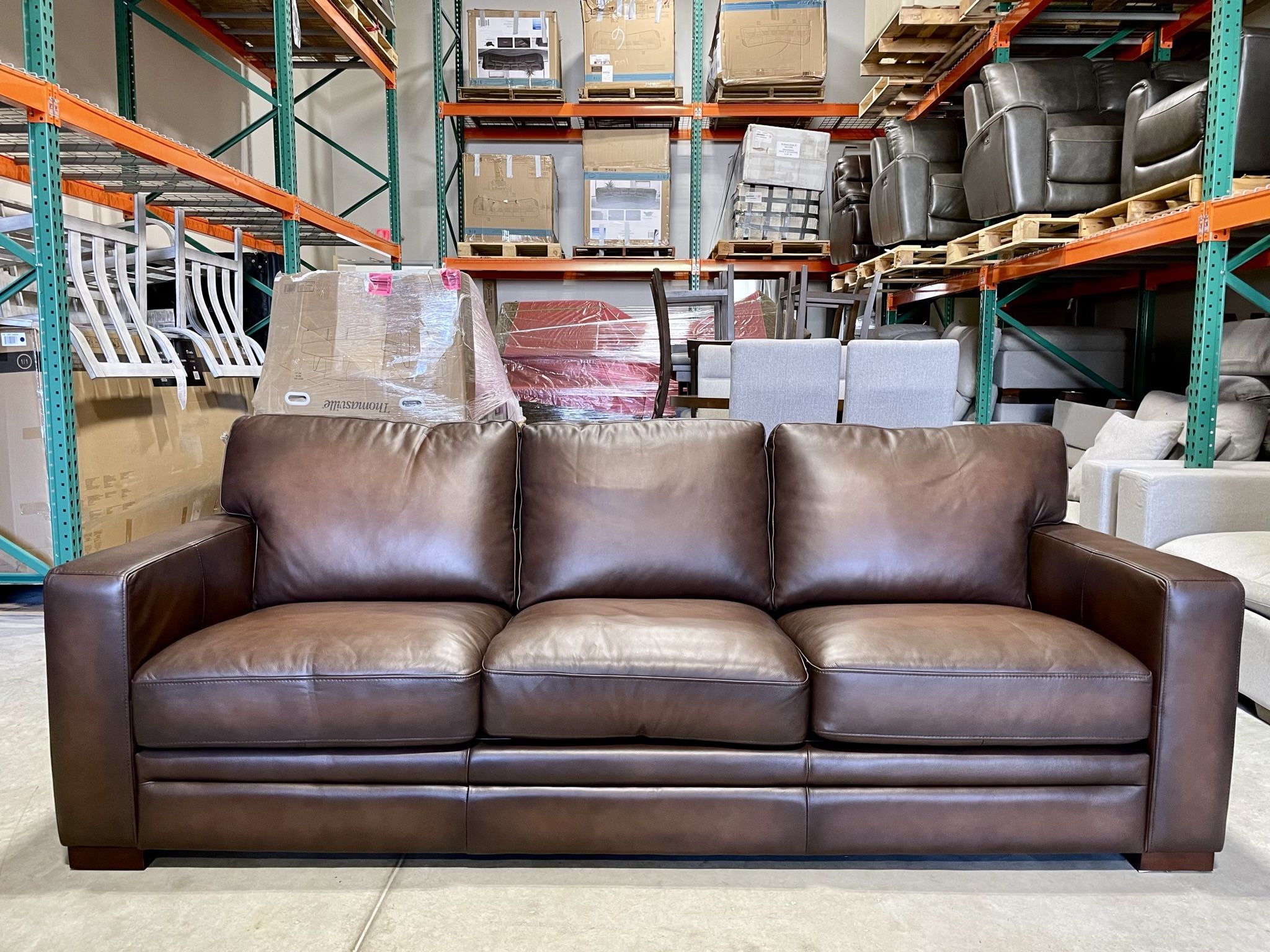 WAREHOUSE CLEARANCE Luca 2piece Top Grain Leather Set Sofa, Chair