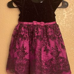 Jona Michelle Girls 4T Purple & Black Dress