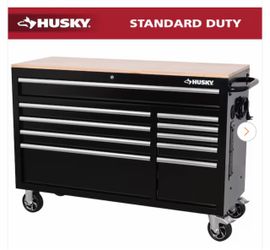 Modular Tool Storage 52 in. W x 20 in. D Standard Duty Black Mobile Workbench Cabinet