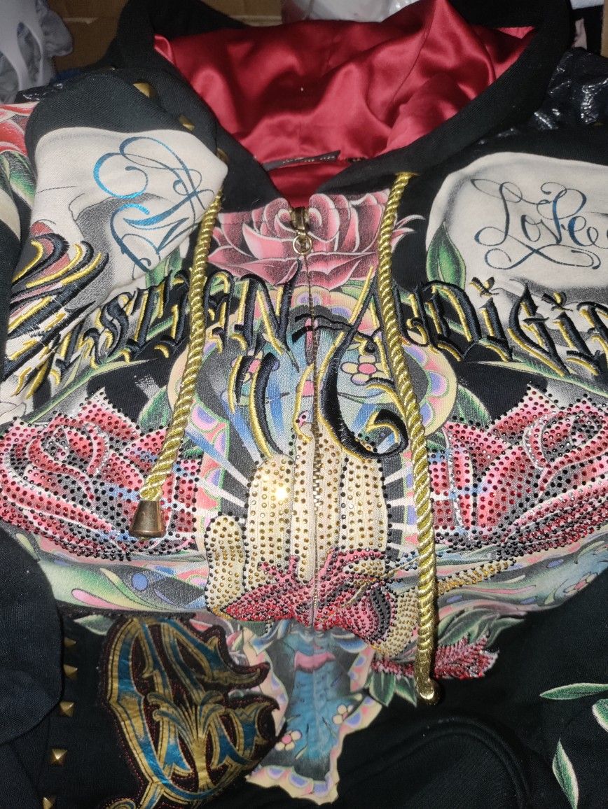 Ed Hardy Zip Front Sweatshirt