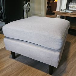 Light Grey Cloth Ottoman