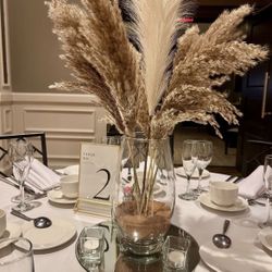 Pampas Grass/Feather Wedding Centerpieces