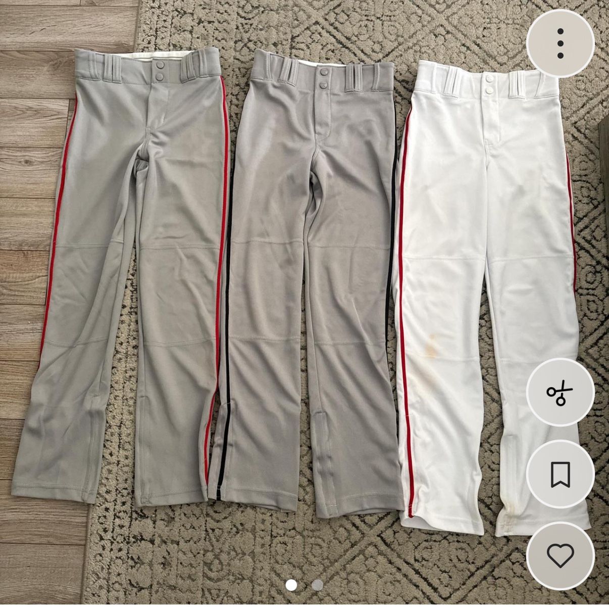 Youth Baseball pants full length size M