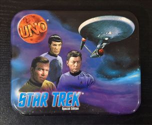 1999 STAR TREK UNO SPECIAL EDITION VINTAGE CARD GAME TIN