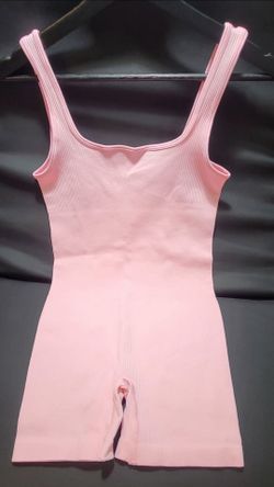 1pc Women's Solid Ribbed Knit Seamless Yoga Jumpsuit, High Stretch Basic Fashion Unitard Activewear
