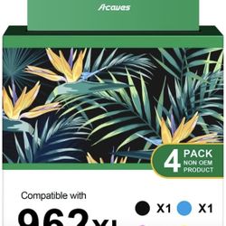 Ink 962XL Black and Color Combo Pack for HP 962 XL Cartridges HP962XL Replacement 9010 Work OfficeJet Pro 9015 9018 9020 9025 Printers (Black,Cyan,Mag
