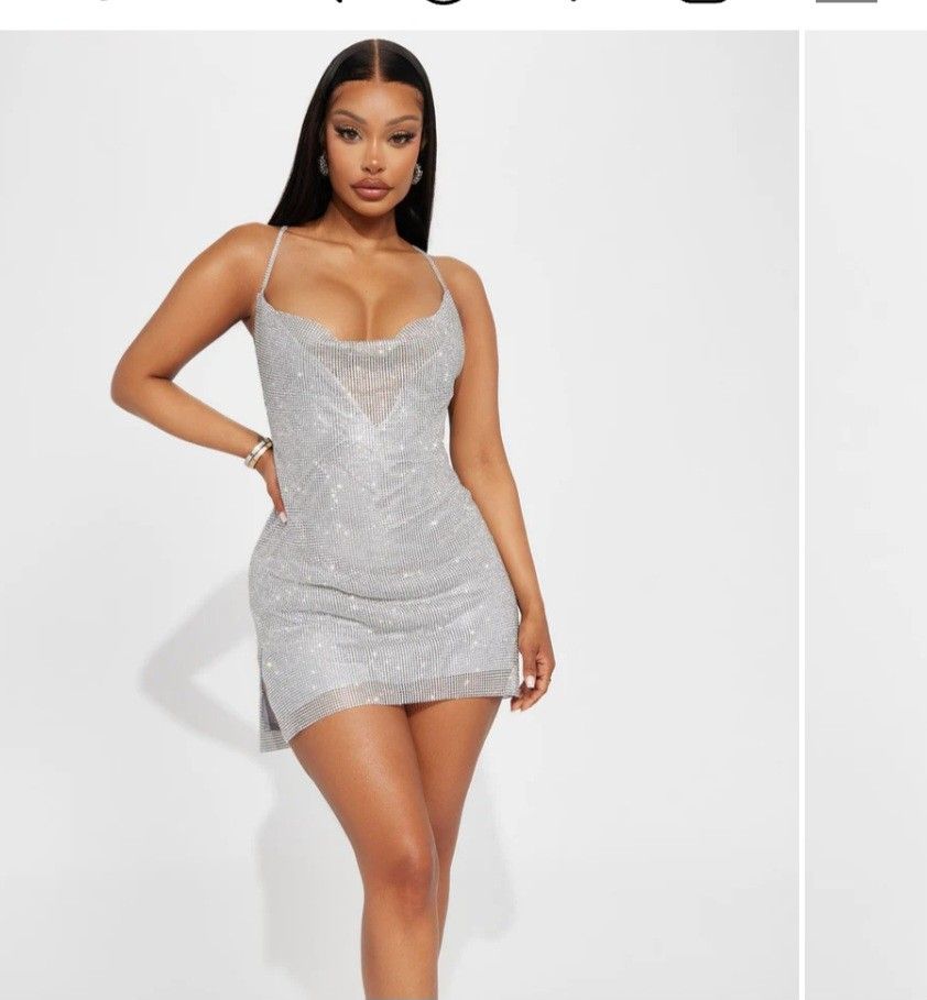 Rhinestone FN Mini Dress