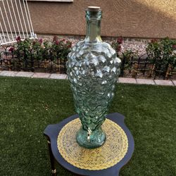 Vintage Grape Clusters Large Glass Wine Dispenser