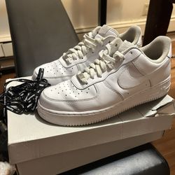 Nike Air Force Ones Size 10.5 With Supreme Laces 