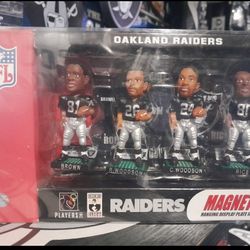 Oakland Raiders Rare 3" Mini Bobble Set Collectible New IN Box, Elite Players
