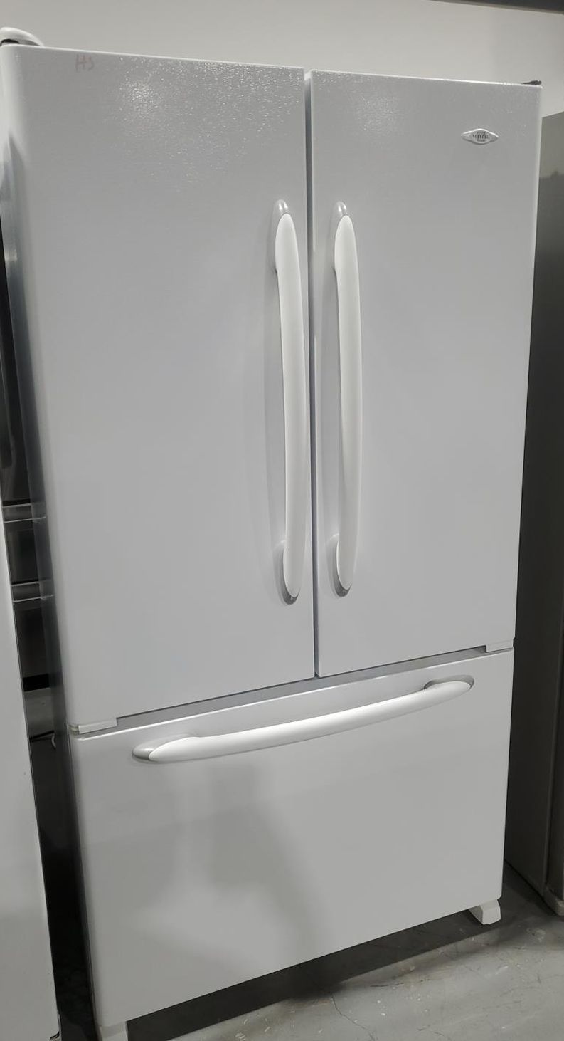 Maytag 3 Door White Refrigerator
