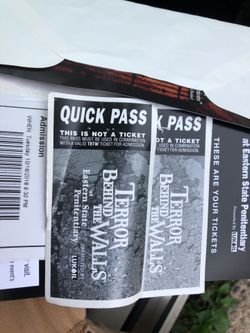 Terror behind the walls quick pass