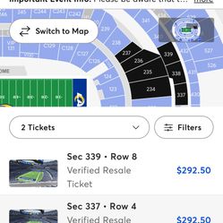 Ram Vs lions VIP Premier Seats With Lounge Access