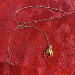 Goldstone Pendant With Jade