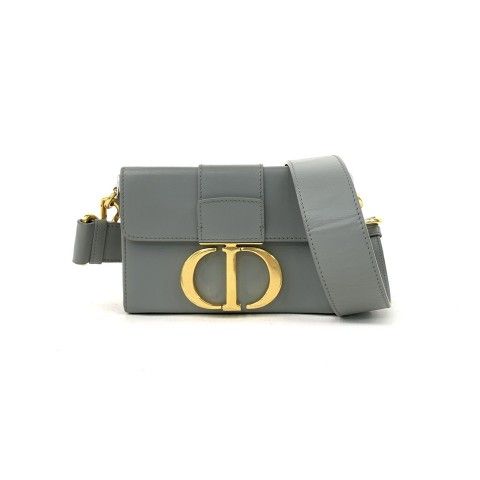 Dior 30 MONTAIGNE Shoulder Bag Cowhide Grey