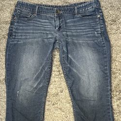 Express Denim Jeans Women’s 12 34x25 2 Shallow/4 Total Pocket Low Rise Pants