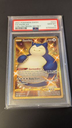Pokemon Snorlax Full Art Shiny PSA 10
