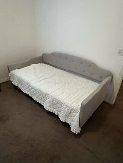 Twin size bed and frame