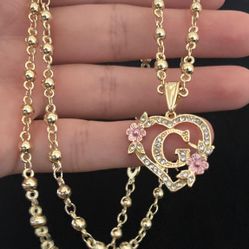 Letter G Heart Chain Letra G Cadenita 