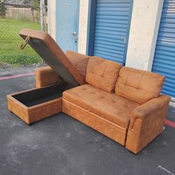 Free Delivery - Sectional Sofa Couch Bed Sleeper Ottoman 