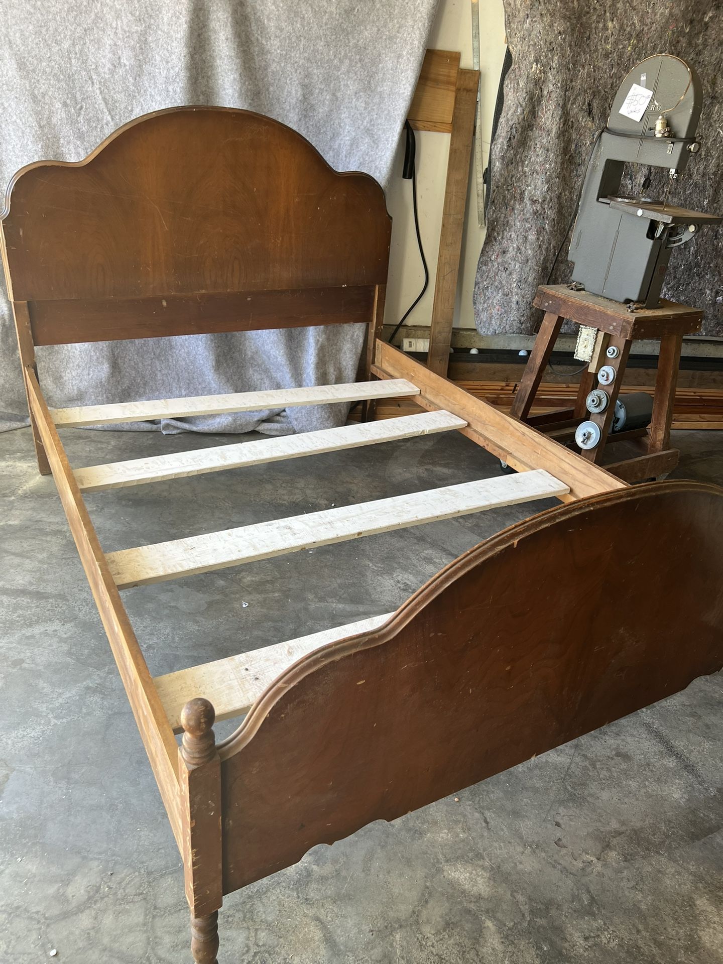 Vintage Wood Bed Frame