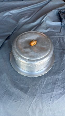 Vintage aluminum cake holder
