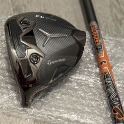 LIKE NEW LH TaylorMade Qi35 LS 10.5 Driver Head + New VA Composites BADDAZZ 50 Shaft 