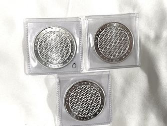 In Great Condition (3)  .999 Fine Silver 1 Troy Oz Each OPM Metals Silver Rounds  Thumbnail