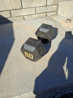 50 pound Dumbbell.