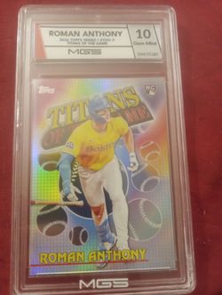 Roman Anthony Topps RC graded 10 Gem mint