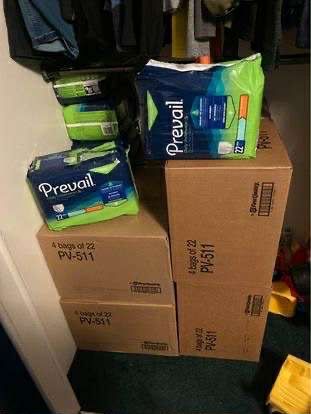 👣👣👣👣— $50 per box-kids pull up style diapers-- basically a size 8-10 child-- (88 count per box)   Single boxes are $50 each—- ********************