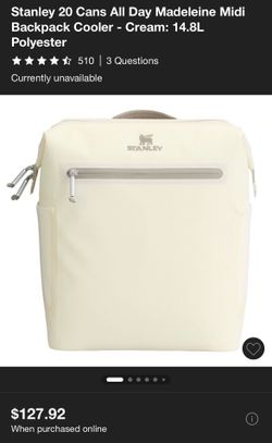 Stanley brand new cooler backpack 20cans 14.8qt