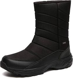 NEW Size 12 Men Insulated Winter Snow Boots WATERPROOF Mid-Calf Fur Warm Slip On Outdoor Athletic
