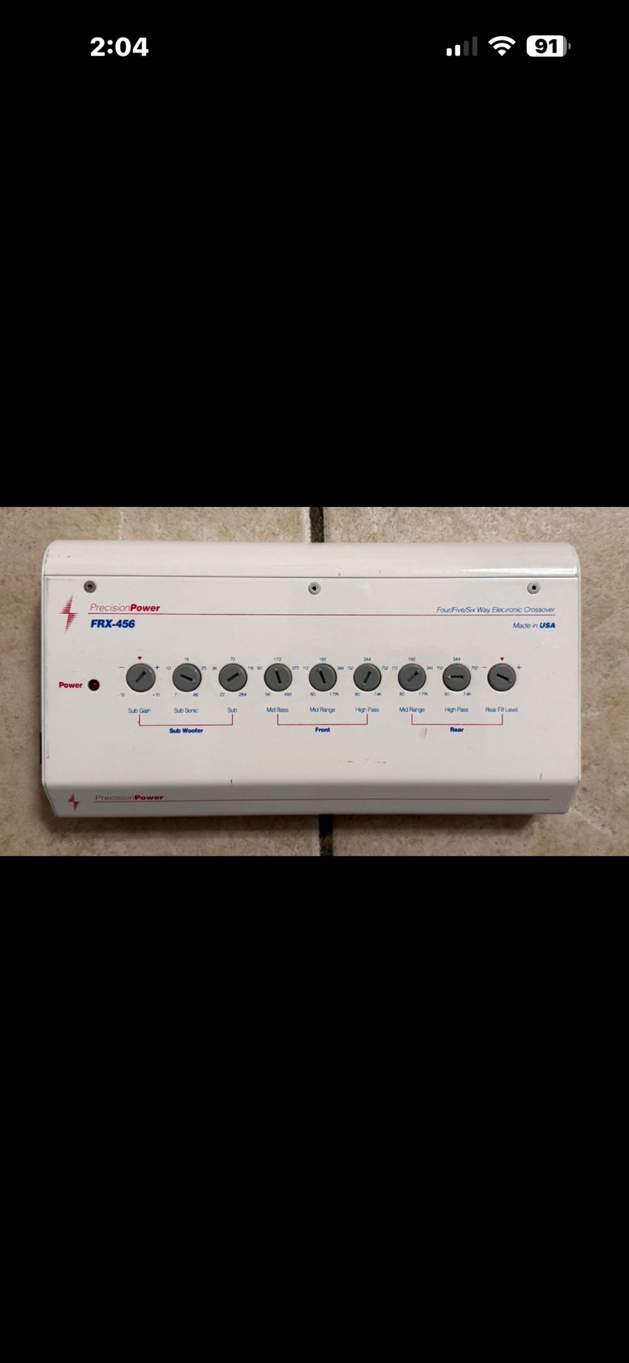 Rare Precision Power Car Audio Crossover FRX-456 White Series Tested