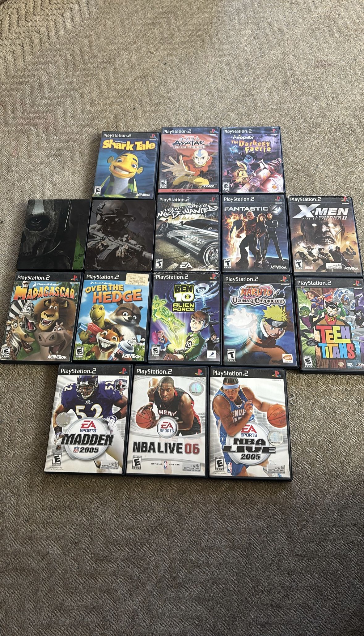 Ps2 games and COD games