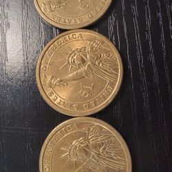 Presidential Gold $1 Coins 3 Piece Set