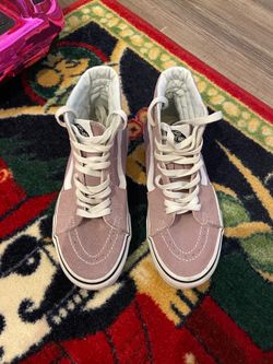 Purple Vans, High Top Sneakers, Size 6