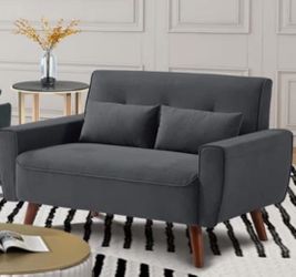2 Tufted Loveseats-Modern Gray (Excellent Condition), Together or Separately. Negotiable Price, No Lowballing Plz