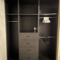 Closet Organizer With 4 Drawers section can be organized in any order 