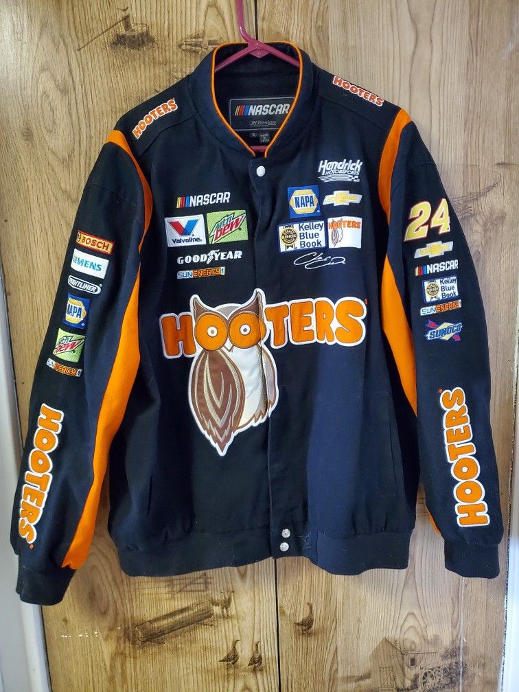 NASCAR Chase Elliott JH Design Hooters Cotton Twill Men's XL Jacket (Like New)