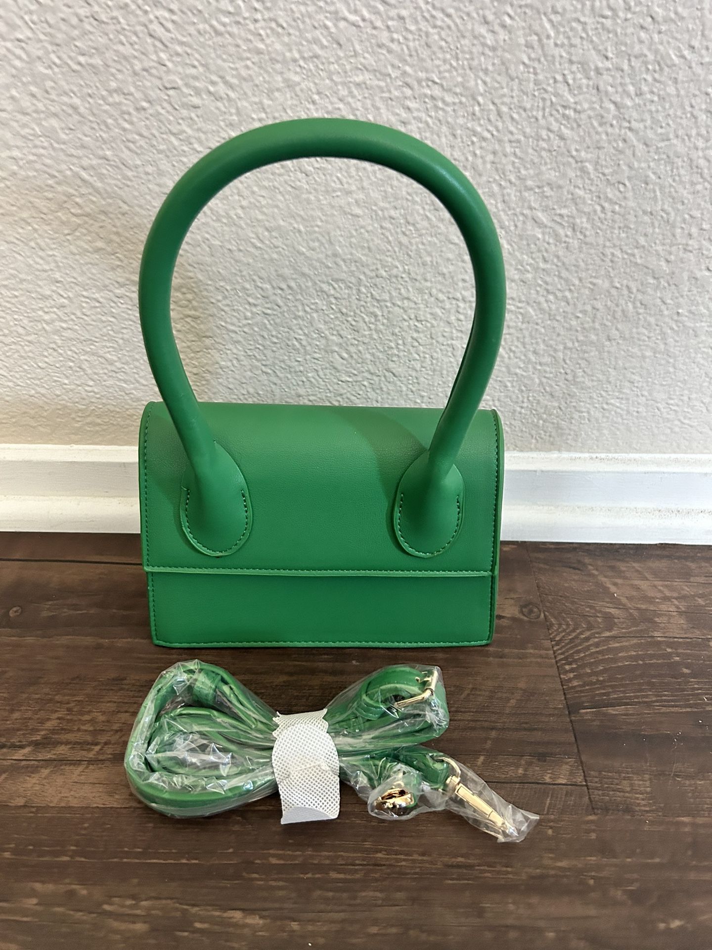 Green Handbag with Strap