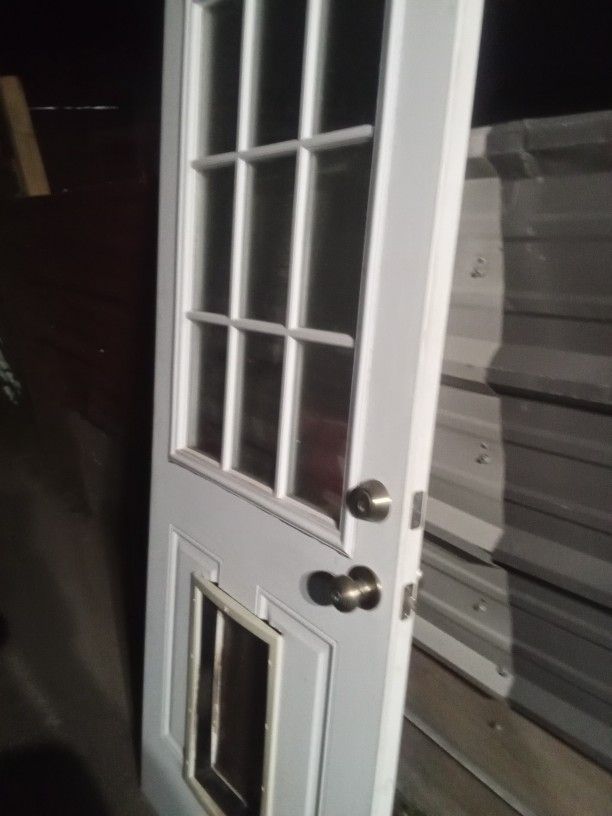 32x80 Exterior Door With Doggie Door